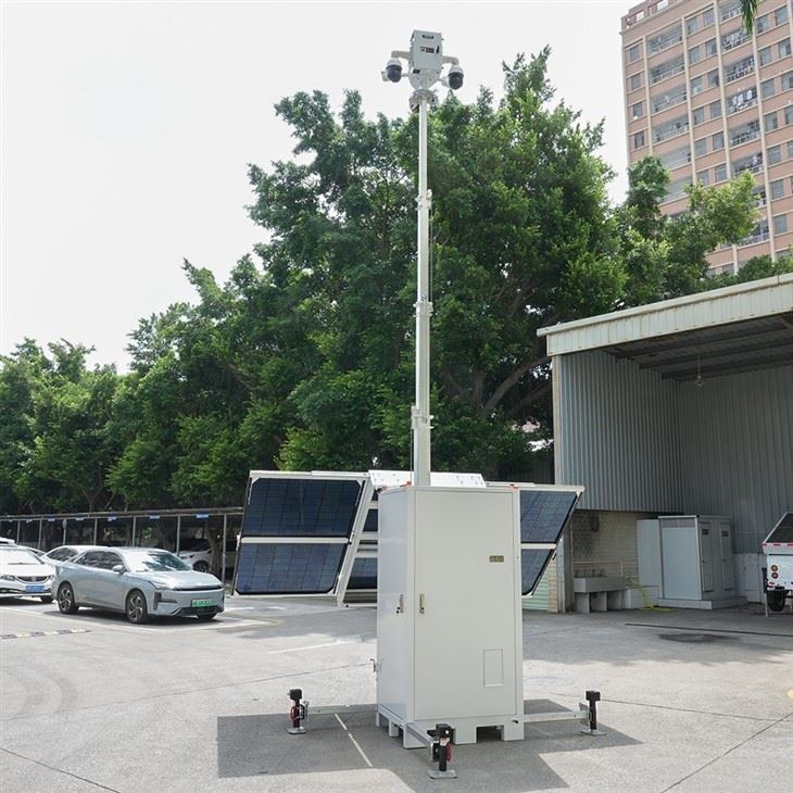 3 Solar Panels Mobile Powered CCTV Tower Outdoor Use With Victron Charger best