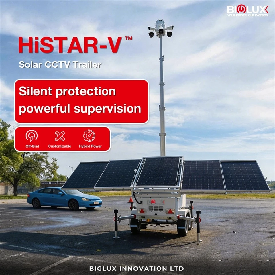 Solarni CCTV Tower System Mobilna prikolica s nadzornom kamerom s pomoćnim dizelom
